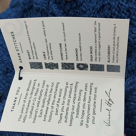 ARAN Woolen Mills PATCHWORK CARDIGAN WITH COLLAR - Picture 4 of 13